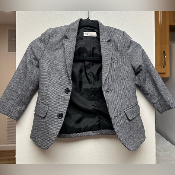 H&M Kids Charcoal Blazer Jacket - Picture 4 of 10